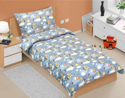 Obrázok produktu pre Detská bavlnená posteľná bielizeň - sivá - 140x200, 70x90