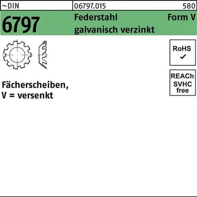 Produktbild von Reyher  Zahnscheiben DIN 6797 FederSt. V 3,2 vz (5000 Stück)