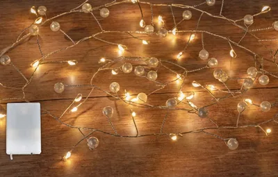 Produktbild von Formano Lichterkette 120cm lang mit 40  LED-Lämpchen mit Perlen