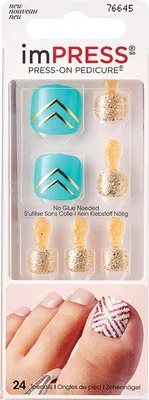 Produktbild von KISS | Künstliche Zehennägel Fancy Feet - 24 Stück - Eleganter Look - Einfache Anwendung - Ohne Kleber