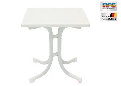 Produktbild von MFG Boulevardklapptisch 70x70 cm, weiß/weiß, wetterfest