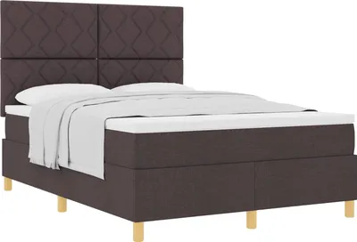 Obrázok produktu pre vidaXL Box spring posteľ s matracom tmavohnedá 160 x 200 cm látka