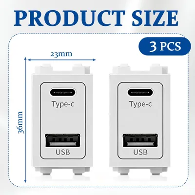 Immagine prodotto di 2 moduli di alimentazione di tipo C + USB per la ricarica rapida