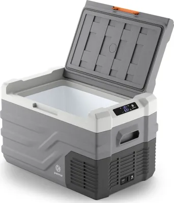 Produktbild von PEME Quest 26,8 Liter elektrische Kühlbox zum Kühlen und Warmhalten, 12/230V mobiler Kühlschrank, USB-Anschluss, Gefrierpunkt bis -20, für Camping
