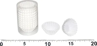 Produktbild von Weißes Backblech 6 cm (Durchmesser 3 cm, Höhe 1,5 cm) – 200 Stück