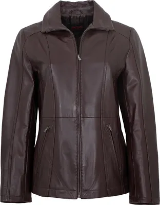 Produktbild von MADDOX - Damen Lederjacke Lammnappa bordo : 48