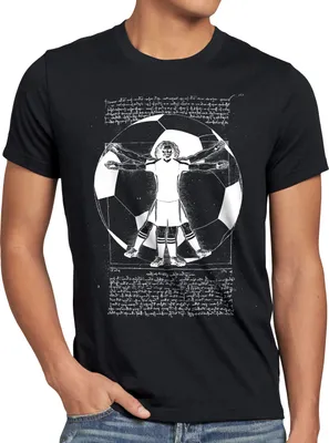 Produktbild von BaumwolleCloud Vitruvianischer Fußballer Herren T-Shirt spieler mannschaft