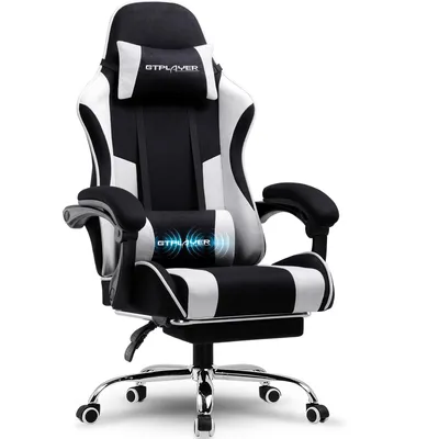 Obrázok produktu pre Herné stoličky GTPLAYER, kancelárske stoličky, ergonomické počítačové stoličky, herné stoličky s masážnou opierkou chrbta, podnožkou a opierkou hlavy