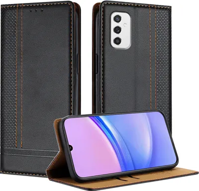 Produktbild von Handyhülle für Samsung Galaxy M52 5G Leder Flip Klappbare Schutzhülle mit Standfunktion Schwarz