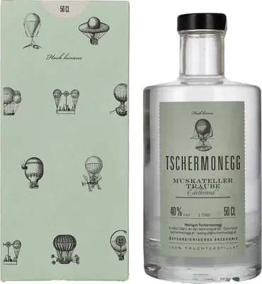 Produktbild von Tschermonegg Muskateller Traube Edelbrand 40% Vol. 0,5l in Geschenkbox