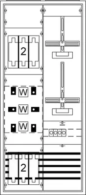 Produktbild von Striebel Mess-und Wandlerschrank KS405SB 1250x550 ohne Wandlerschienen