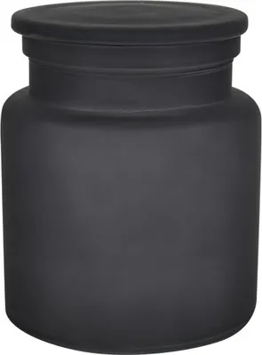 Immagine prodotto di Vasetto universale Spirella Vasetto per cosmetici Yoko, vasetto per cotone idrofilo, contenitore per bagno, vetro, 10,2 x 12 cm, grigio