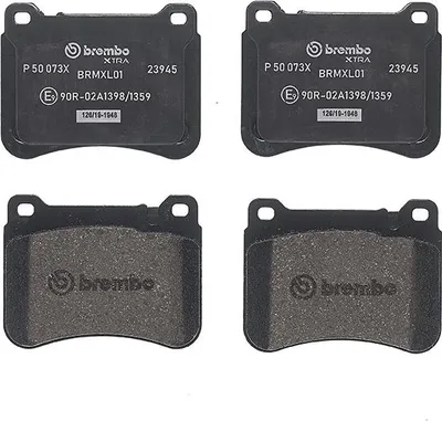 Produktbild von BREMBO P 50 073X Bremsbeläge Satz Vorne passend für MERCEDES-BENZ C-Klasse Limousine (W203) C-Klasse T-modell (S203) CLK (C209) C-Klasse Sportcoupe