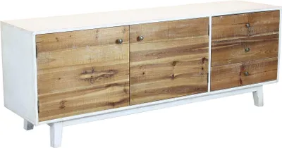 Immagine prodotto di Milani Home - mobile porta TV 178 x 45 x 66 cm, 2 ante e 3 cassetti, bianco, legno