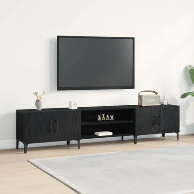 Immagine prodotto di Maison Exclusive - Mobile TV effetto rovere nero 180 x 31,5 x 40 cm
