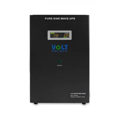 Produktbild von Zasilacz awaryjny VOLT POLSKA SINUS UPS 800 + AKU 55Ah / 800VA / 500W, czysta sinusoida