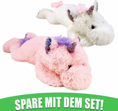 Produktbild von Kuscheltier Einhorn-Set liegend - ca. 62 cm