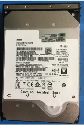 Produktbild von HP Enterprise 12 TB 7,2 K LFF SAS LP HE DS-Festplatte, 882398-001