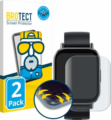 Produktbild von 2x BROTECT Fullscreen Schutzfolie für Xiaomi Redmi Watch 5 Active Displayschutz Folie Fullcover Matt Entspiegelungsfolie