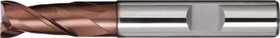 Imagen del producto de Fresadora con ranura, según la norma DIN 6527, tipo N, con una longitud de corte nominal de 4 mm y una longitud de inserción de 12 mm, con insertos de metal duro TiAlN según la norma DIN 6535, con una dureza HB. Número de filos: 2