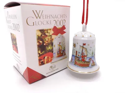 Produktbild von Hutschenreuther Porzellan Weihnachtsglocke Glocke 2002 mit Originalverpackung