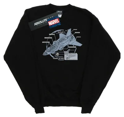 Immagine prodotto di Marvel - Felpa da uomo "The Avengers Quinjet Breakdown" BI35859 (5XL) (nero)