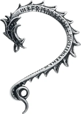 Produktbild von Alchemy Gothic Ohrstecker Damen Jormungand silberfarben Standard