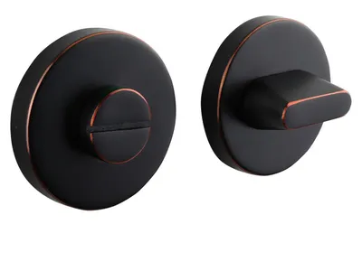 Image de Lavuzo Serrure de porte de salle de bain Noir/Bronze Rond - Par set