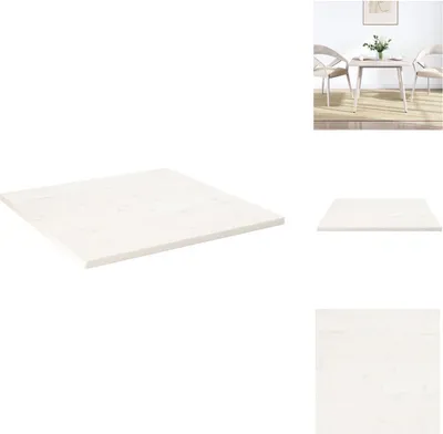 Produktbild von vidaXL Tischplatte Weiß 90x90x2,5 cm Massivholz Kiefer Quadratisch -  Tischplatten