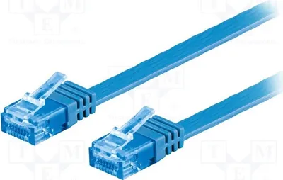 Obrázok produktu pre 1x modrý kábel RJ45-Kabel, PVC 6a, medený, dĺžka: 2 metre