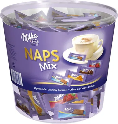 Produktbild von Milka 2056028007 Schokotäfelchen NAPS - Mix