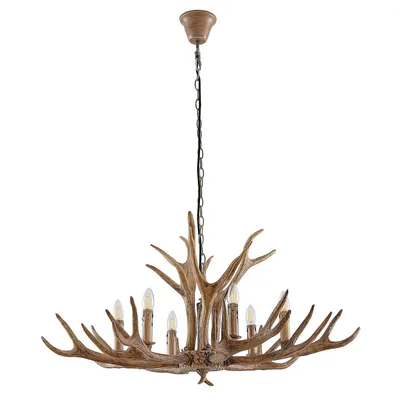Produktbild von Lindby Hängelampe Tejask, Ø 102 cm, 6-flammig, Geweih, E14