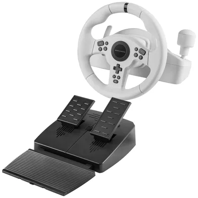 Produktbild von Mars Gaming MWH-RSXONE, Lenkrad + Pedale, PC, Playstation 3, PlayStation 4, Nintendo Switch, Nintendo Switch 2, Xbox One, Xbox Series S,..., Home button, D-Pad, 270°, Kabelgebunden, USB