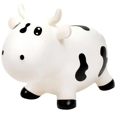 Immagine prodotto di Mucca giocattolo Skippy gonfiabile con pompa - plastica colorata