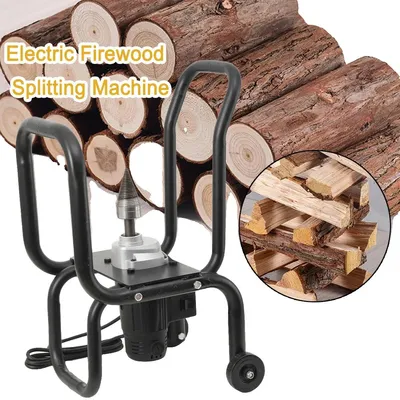 Image de Fendeuse à bois électrique, 2000W, 420 tours par minute, diamètre de bois maximal : 20 cm, boîtier en acier, dimensions : 33 x 32,5 x 60,5 cm