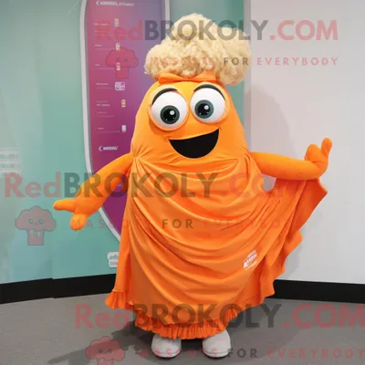 Produktbild von Orange REDBROKOLY Momentum-Maskottchenkostüm mit A-Linien-Kleid und Schalkragen