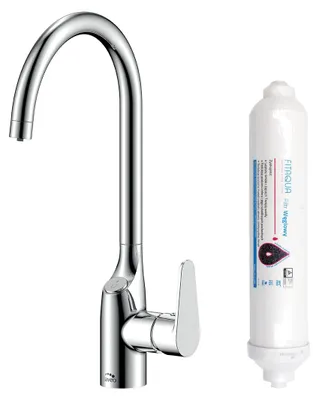 Produktbild von Küchenarmatur mit Trinkwasserfilter verchromt modernes Design