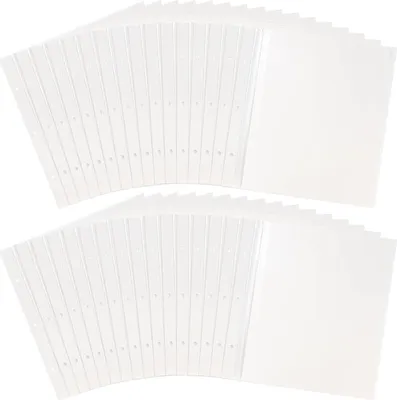 Produktbild von AIOR 30pcs Nachfüll Seiten für Leinen Fotoalben Selbstklebend 26x21cm - 60 Seiten