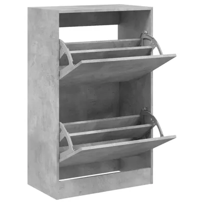 Obrázek produktu pro vidaXL Botník betonový šedý 60x34x96,5 cm materiál na bázi dřeva