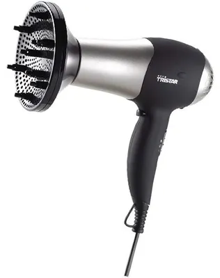 Produktbild von Tristar HD-2322 Haartrockner, Schwarz, Metallisch, Einfarbig, Hängender Ring, 1,7 m, 2000 W, 220-240 V