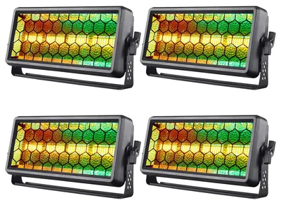 Produktbild von LED-Wallwasher - Bühnenbeleuchtung - 4er-Set - 120 W - RGB COB - DMX-Pixelsteuerung - Für DJ und Party