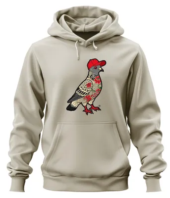 Produktbild von Taube Tattoo Japanisch Basecap Vogel Urban Irezumi Yakuza Hoodie Kapuzenpullover, Natur, XL