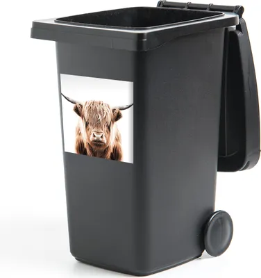 Produktbild von MuchoWow® Mülltonnenaufkleber Tiere - Schottischer Highlander - Kuh 40x40 cm - Abfall-Aufkleber - Container - für Abfallcontainer
