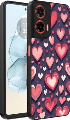 Immagine prodotto di Smartphonica Custodia per telefono adatta a Motorola Moto G04 - G24 - G24 Power - E14 con impronta di cuore - Custodia backcover in TPU con design a cuore