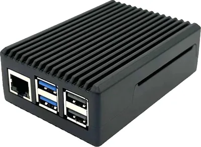 Produktbild von BerryBase Full Armor Gehäuse für Raspberry Pi 5, schwarz