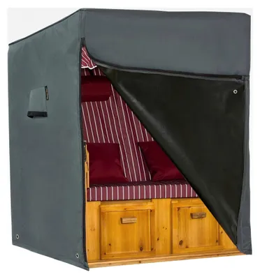Produktbild von Winterfeste und wasserdichte Strandkorbhülle, UV-beständig, anthrazit, L 150 cm