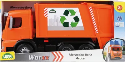 Zdjęcie produktu dla Lena Worxx 04614, Model ciężarówki / ciągnika, Garbage truck, 3 lat(a), Plastik, Czarny, Pomarańczowy