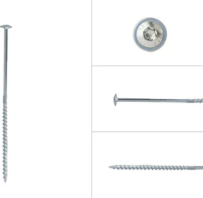 Produktbild von Tellerkopfschrauben Verzinkt 6 x 200 mm Torx 30 - Schachtel 50 Stück