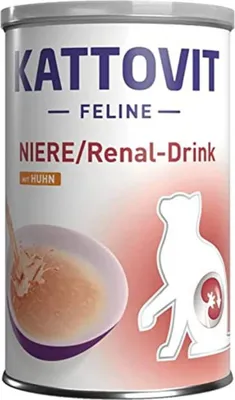 Produktbild von Kattovit Drink Renal Huhn 135ml - Suppe mit Huhn für Katzen mit Nierenerkrankungen. KATTOVIT