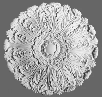 Produktbild von Casa Padrino Stuck Rosette 75 x 75 cm Deckenstuck Deckenrosette Stuckrosette Wandrosette Barock Jugendstil